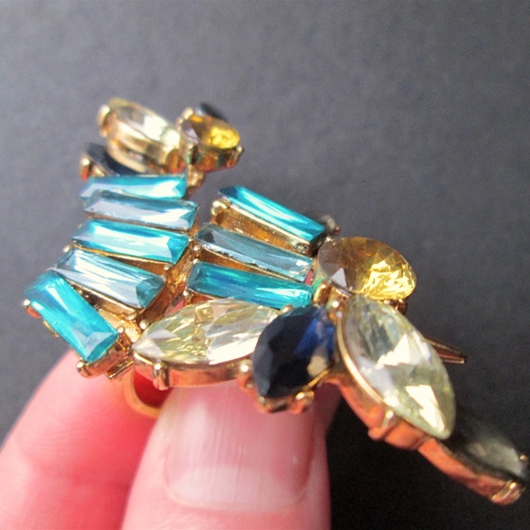 💍🦚 ERICKSON BEAMON ROCKS Cocktail Ring Size 7 - Picture 10 of 15